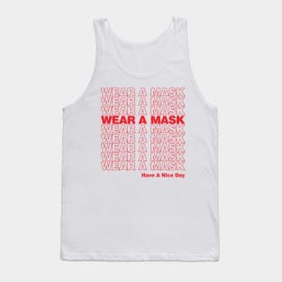 WEAR A MASK grocery bag style art by Kelly Design Company Tank Top